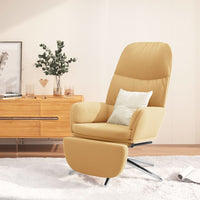 Thumbnail for Relaxsessel mit Fußstütze Cremeweiß Wildleder-Optik