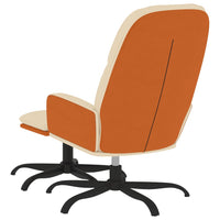 Thumbnail for Relaxsessel mit Hocker Creme Stoff