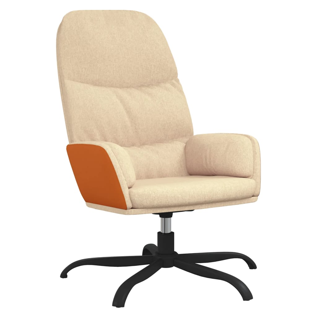 Relaxsessel mit Hocker Creme Stoff