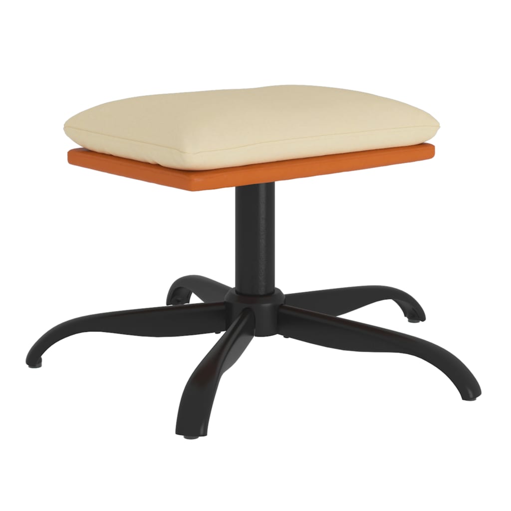 Relaxsessel mit Hocker Creme Stoff