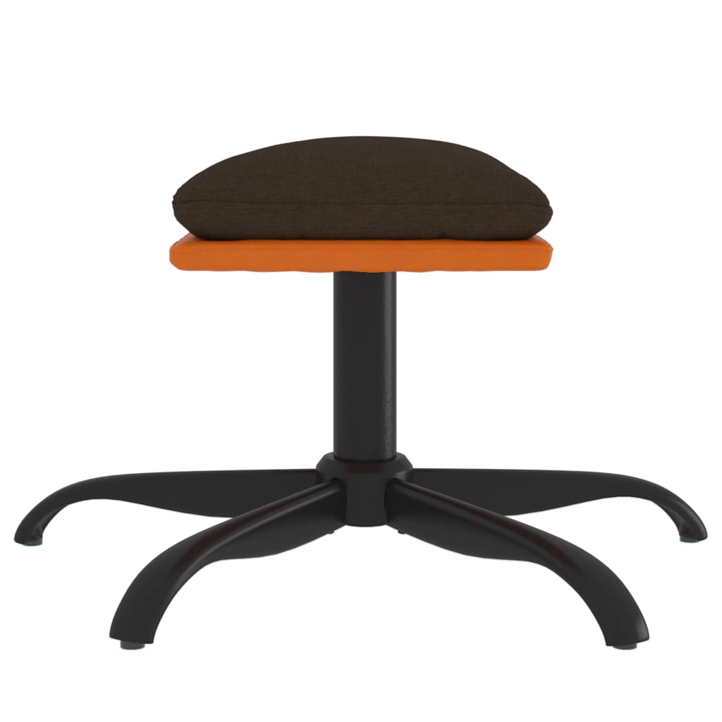 Relaxsessel mit Hocker Brauner Stoff