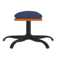 Thumbnail for Relaxsessel mit Hocker Blau Stoff