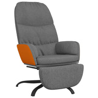 Thumbnail for Relaxsessel mit Fußstütze Hellgrau Stoff