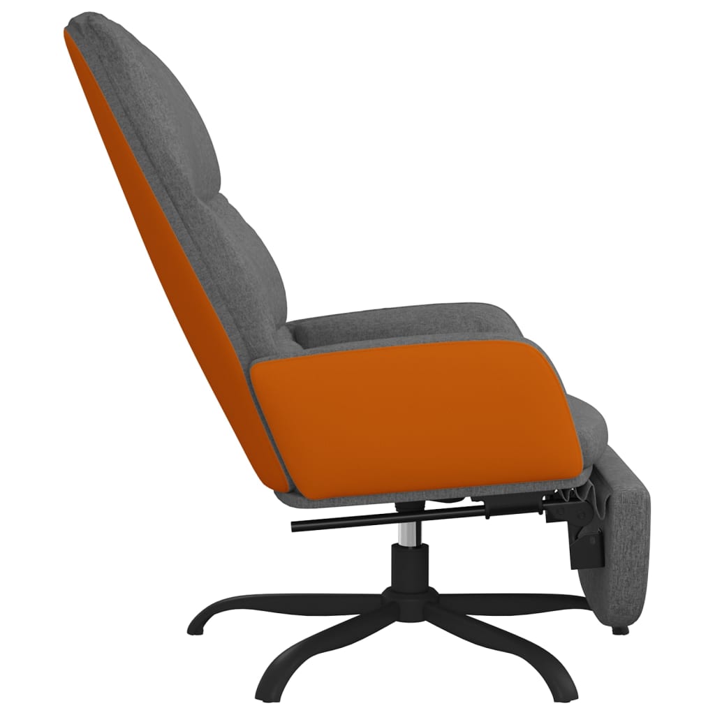 Relaxsessel mit Fußstütze Hellgrau Stoff