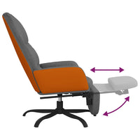 Thumbnail for Relaxsessel mit Fußstütze Hellgrau Stoff