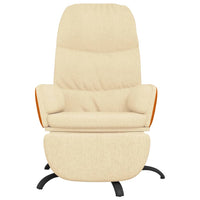 Thumbnail for Relaxsessel mit Fußstütze Creme Stoff