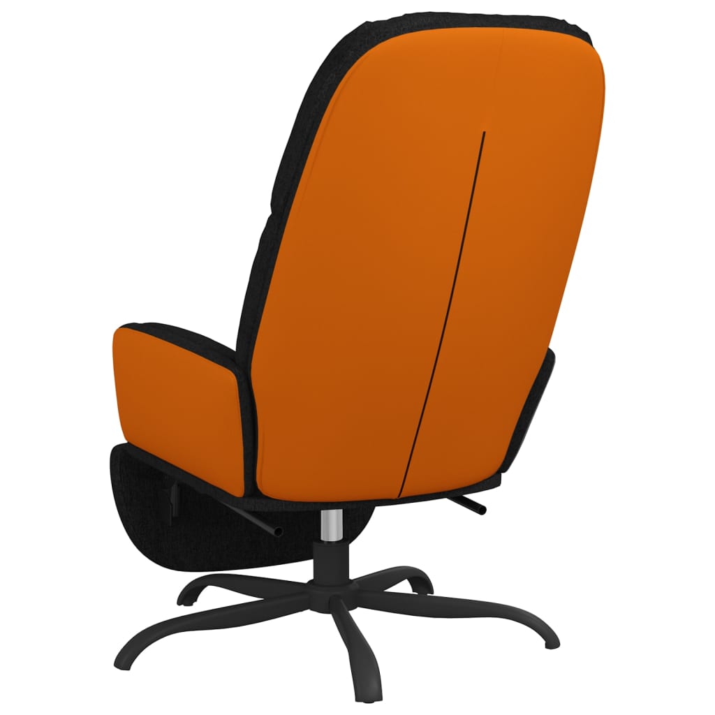 Relaxsessel mit Fußstütze Schwarz Stoff