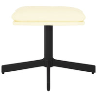 Thumbnail for Relaxsessel mit Hocker Cremeweiß Kunstleder