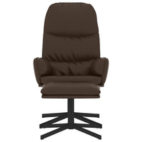 Thumbnail for Relaxsessel mit Hocker Braun Kunstleder