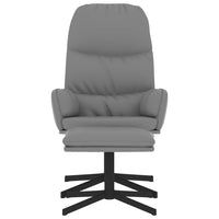 Thumbnail for Relaxsessel mit Hocker Grau Kunstleder