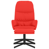 Thumbnail for Relaxsessel mit Hocker Rot Kunstleder