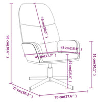 Thumbnail for Relaxsessel mit Hocker Cappuccino-Braun Kunstleder