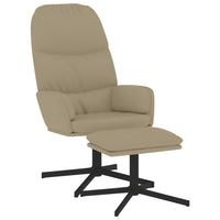 Thumbnail for Relaxsessel mit Hocker Cappuccino-Braun Kunstleder