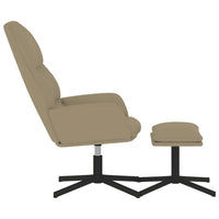 Thumbnail for Relaxsessel mit Hocker Cappuccino-Braun Kunstleder