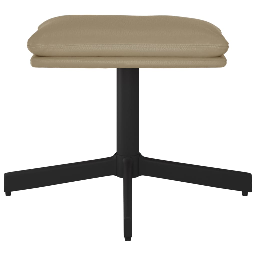 Relaxsessel mit Hocker Cappuccino-Braun Kunstleder