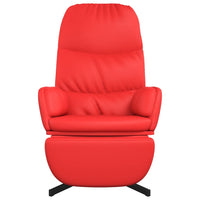 Thumbnail for Relaxsessel mit Fußstütze Rot Kunstleder
