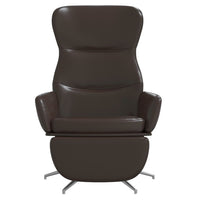 Thumbnail for Relaxsessel mit Fußstütze Glänzend Braun Kunstleder