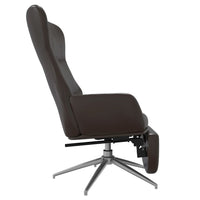 Thumbnail for Relaxsessel mit Fußstütze Glänzend Braun Kunstleder