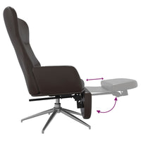 Thumbnail for Relaxsessel mit Fußstütze Glänzend Braun Kunstleder