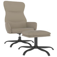 Thumbnail for Relaxsessel mit Hocker Hellgrau Mikrofasergewebe