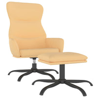 Thumbnail for Relaxsessel mit Hocker Creme Mikrofasergewebe