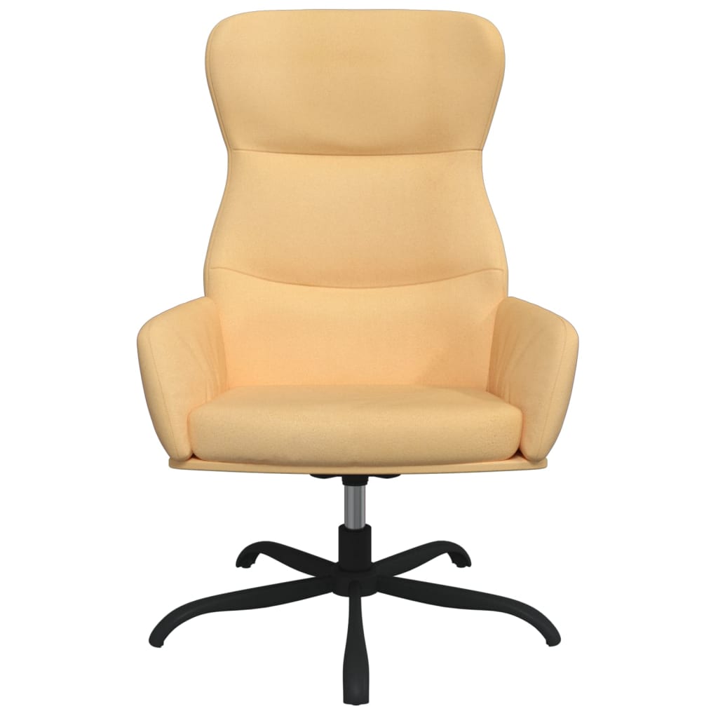 Relaxsessel mit Fußstütze Creme Mikrofasergewebe