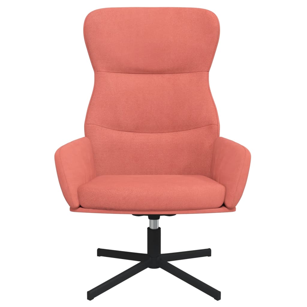 Relaxsessel mit Hocker Rosa Samt