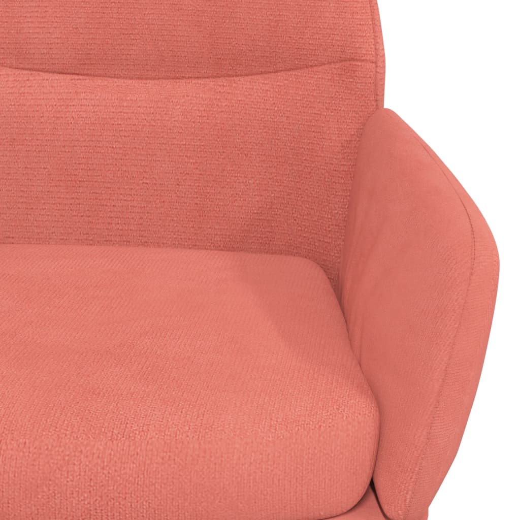 Relaxsessel mit Hocker Rosa Samt