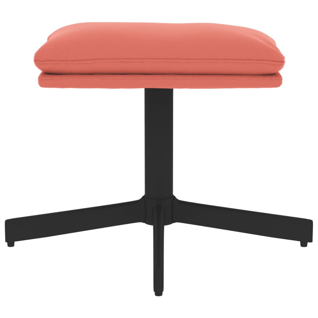 Relaxsessel mit Hocker Rosa Samt