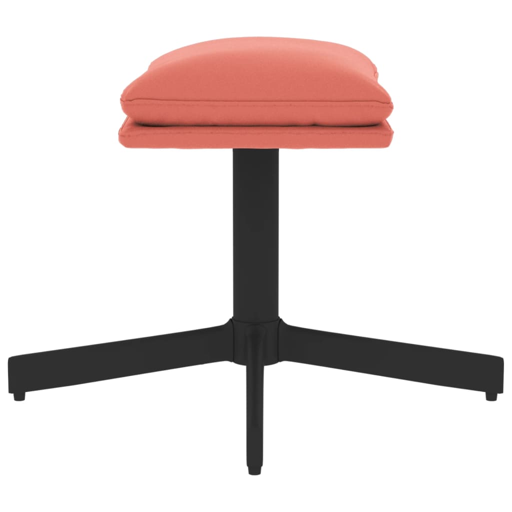 Relaxsessel mit Hocker Rosa Samt