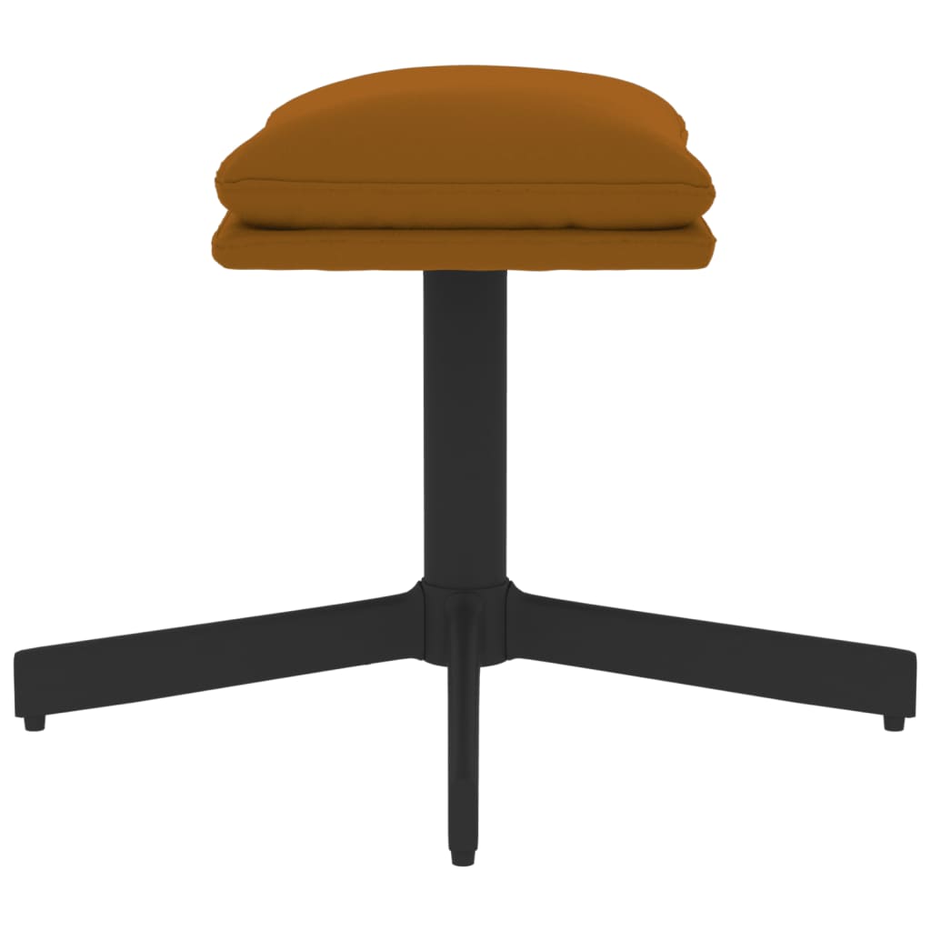 Relaxsessel mit Hocker Braun Samt