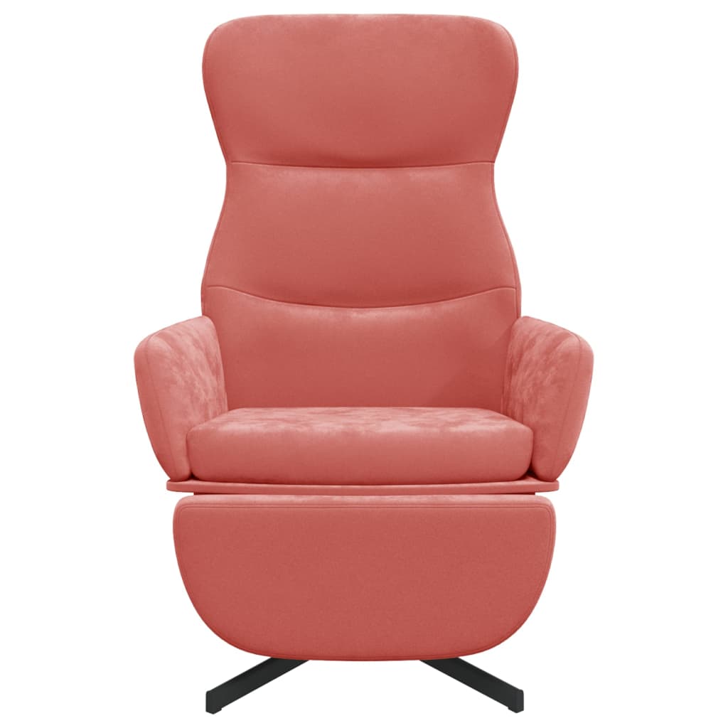 Relaxsessel mit Fußteil Rosa Samt