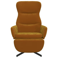 Thumbnail for Relaxsessel mit Fußteil Braun Samt