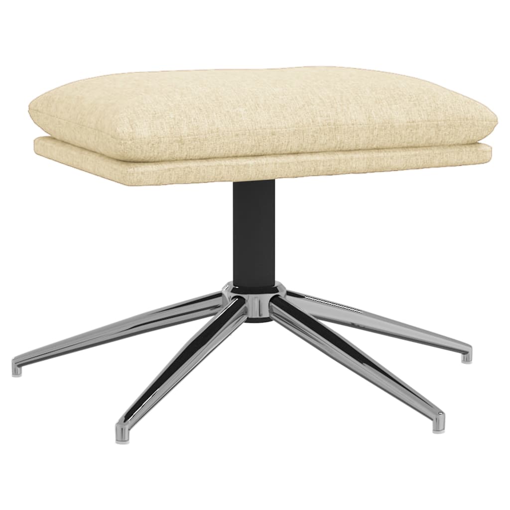 Relaxsessel mit Hocker Creme Stoff