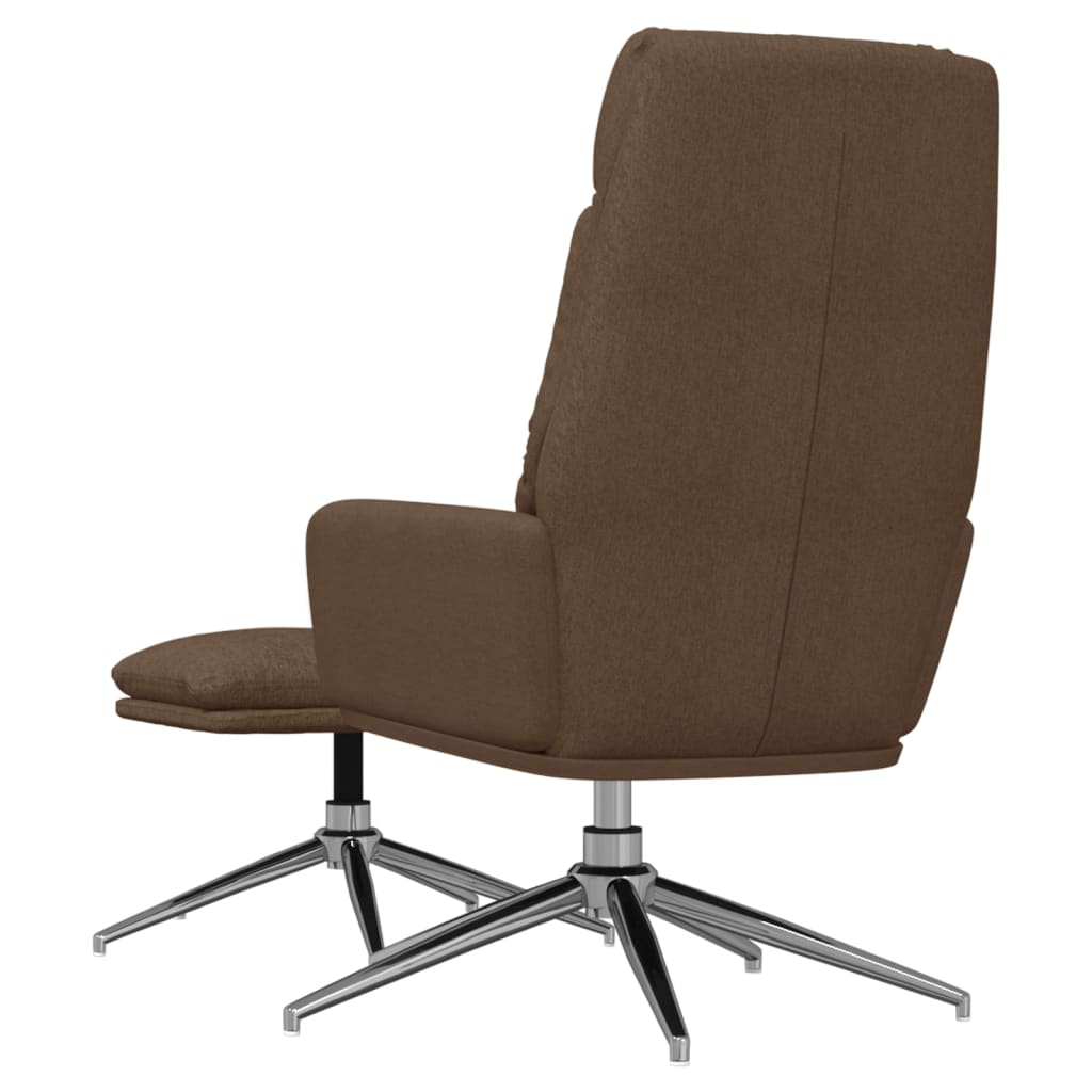 Relaxsessel mit Hocker Braun Stoff