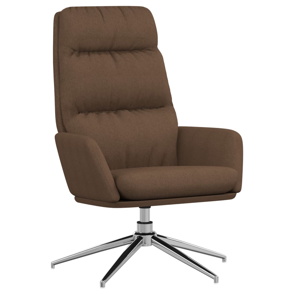 Relaxsessel mit Hocker Braun Stoff