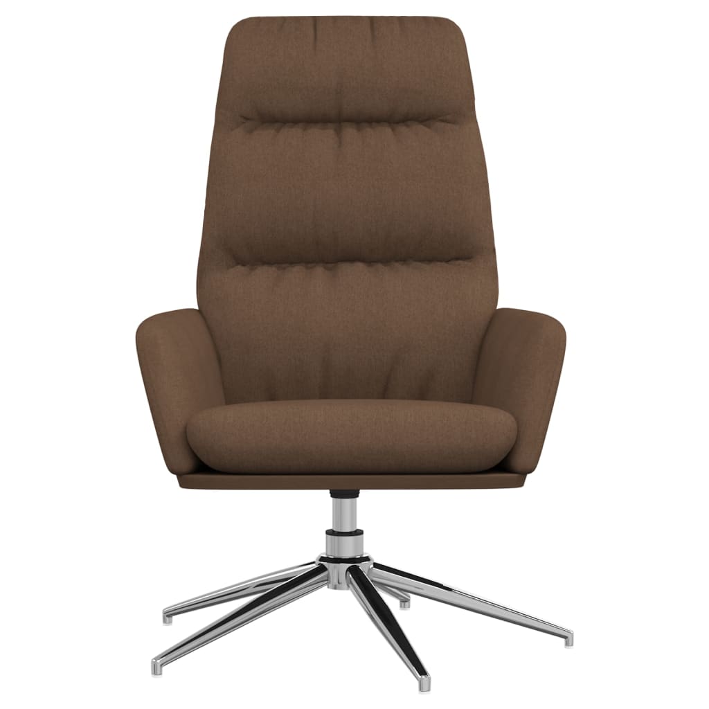Relaxsessel mit Hocker Braun Stoff