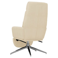 Thumbnail for Relaxsessel mit Fußstütze Creme Stoff