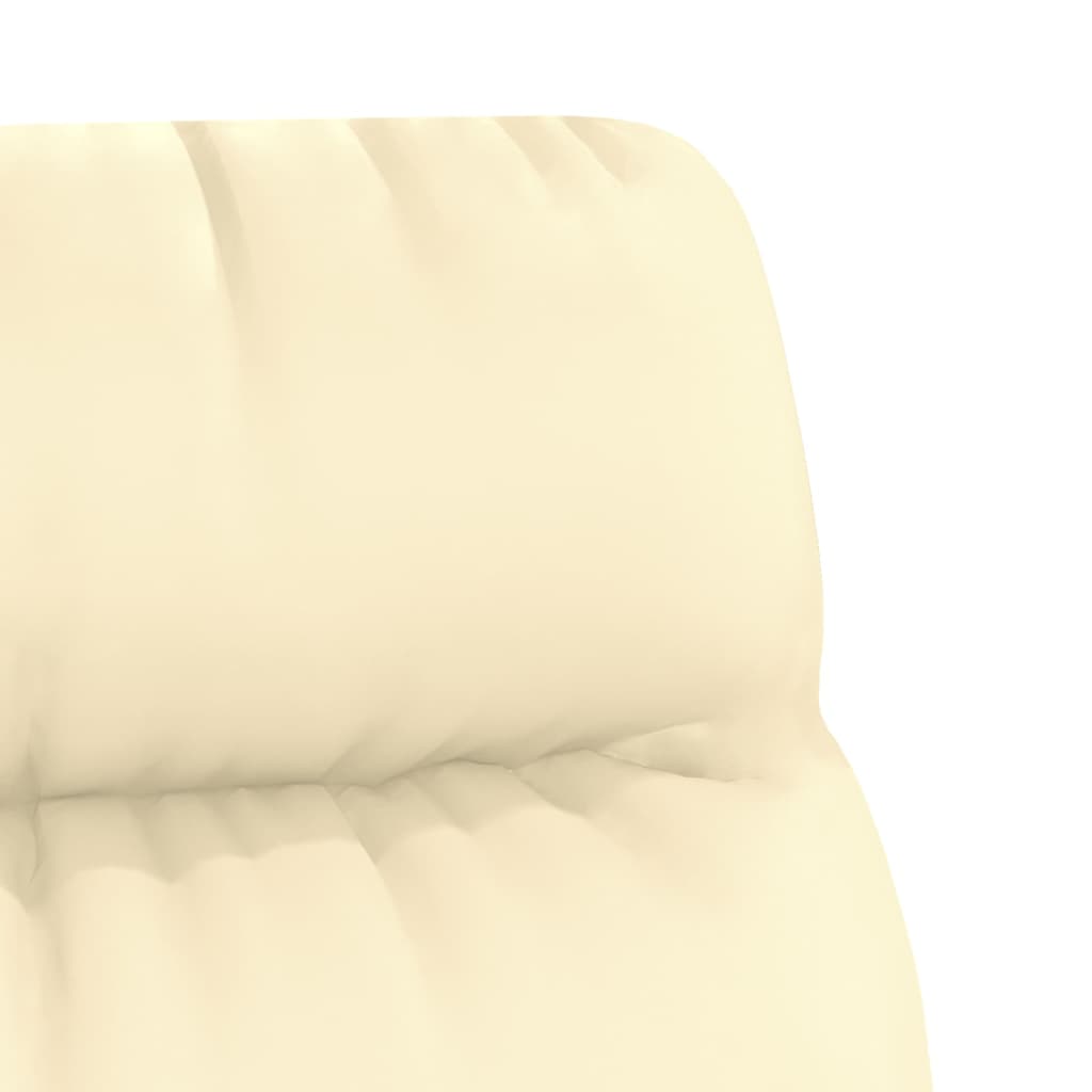 Relaxsessel mit Hocker Creme Kunstleder