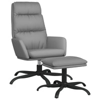 Thumbnail for Relaxsessel mit Hocker Grau Kunstleder