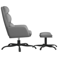 Thumbnail for Relaxsessel mit Hocker Grau Kunstleder