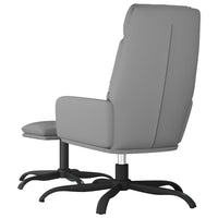 Thumbnail for Relaxsessel mit Hocker Grau Kunstleder