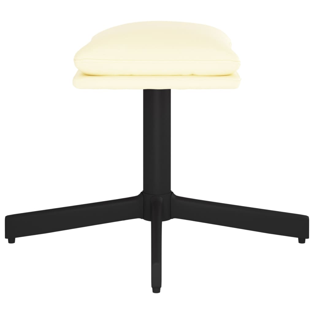 Relaxsessel mit Fußhocker Creme Kunstleder