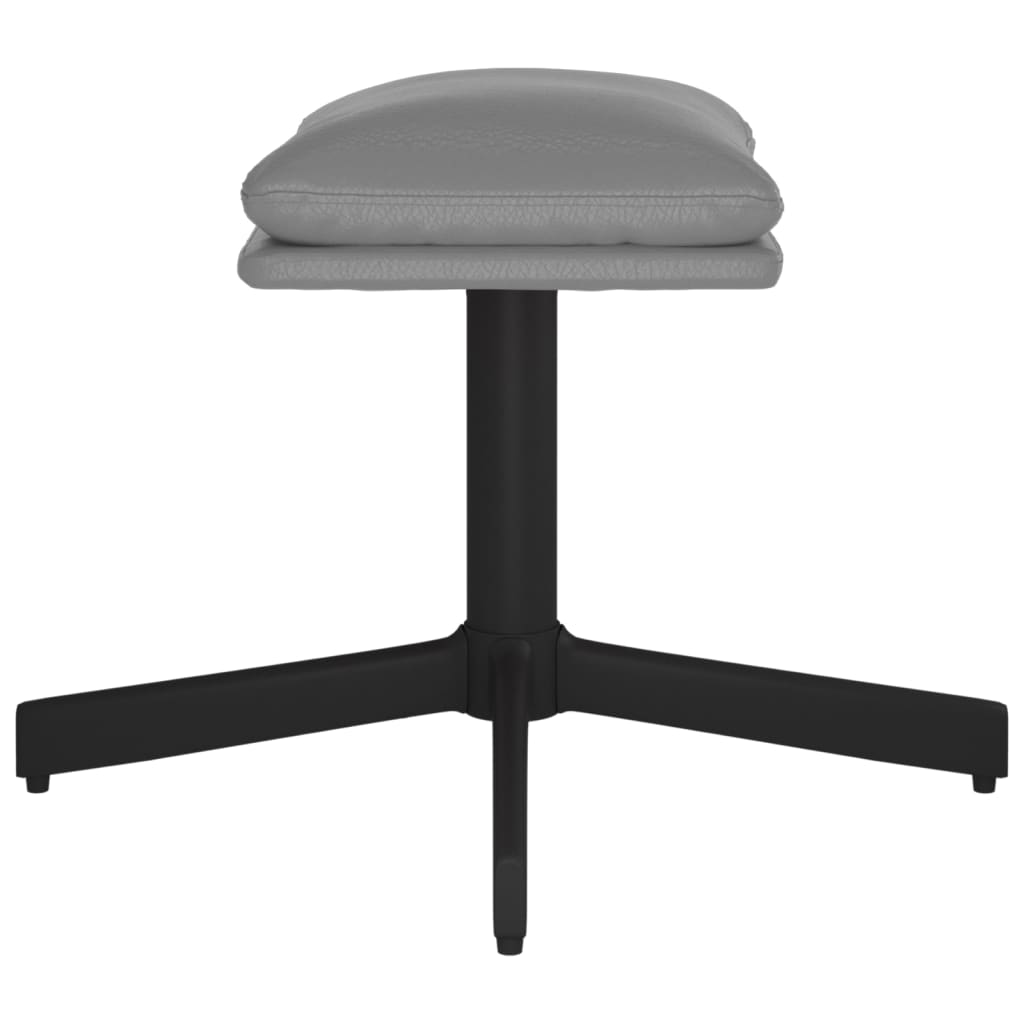 Relaxsessel mit Fußhocker Anthrazit-Grau Kunstleder