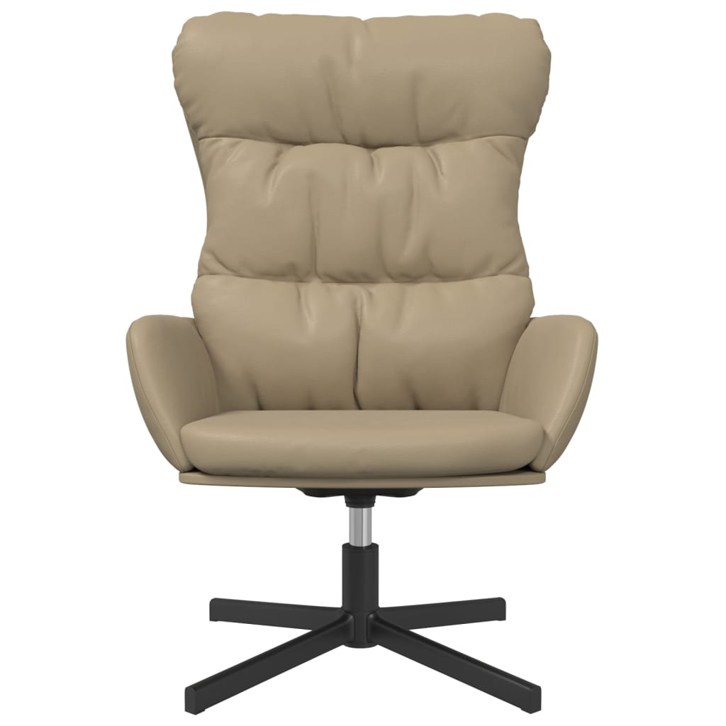 Relaxsessel mit Fußhocker Cappuccino-Braun Kunstleder