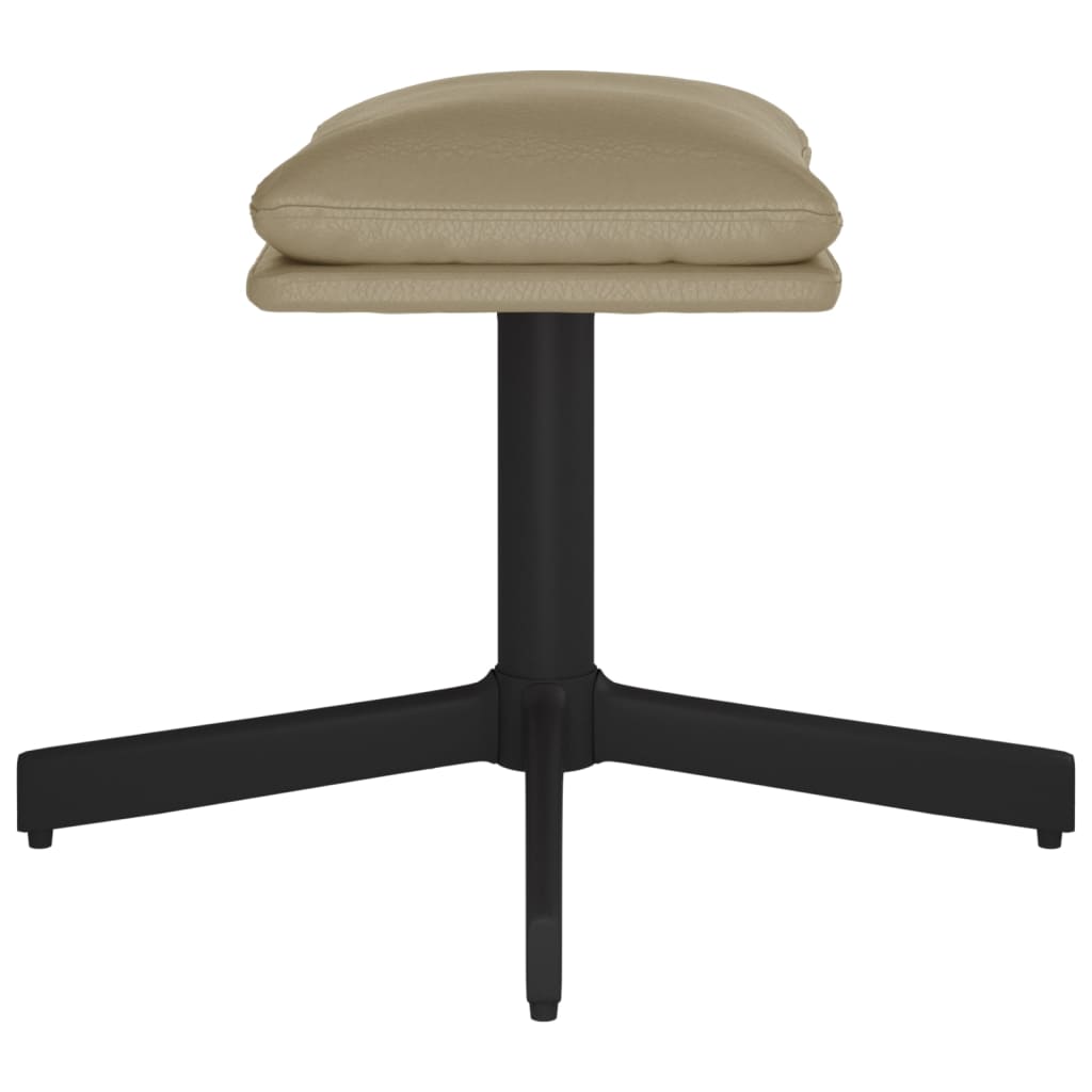 Relaxsessel mit Fußhocker Cappuccino-Braun Kunstleder