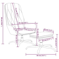 Thumbnail for Relaxsessel mit Hocker Dunkelgrau Samt