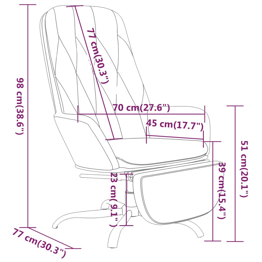 Relaxsessel mit Fußstütze Dunkelgrau Samt
