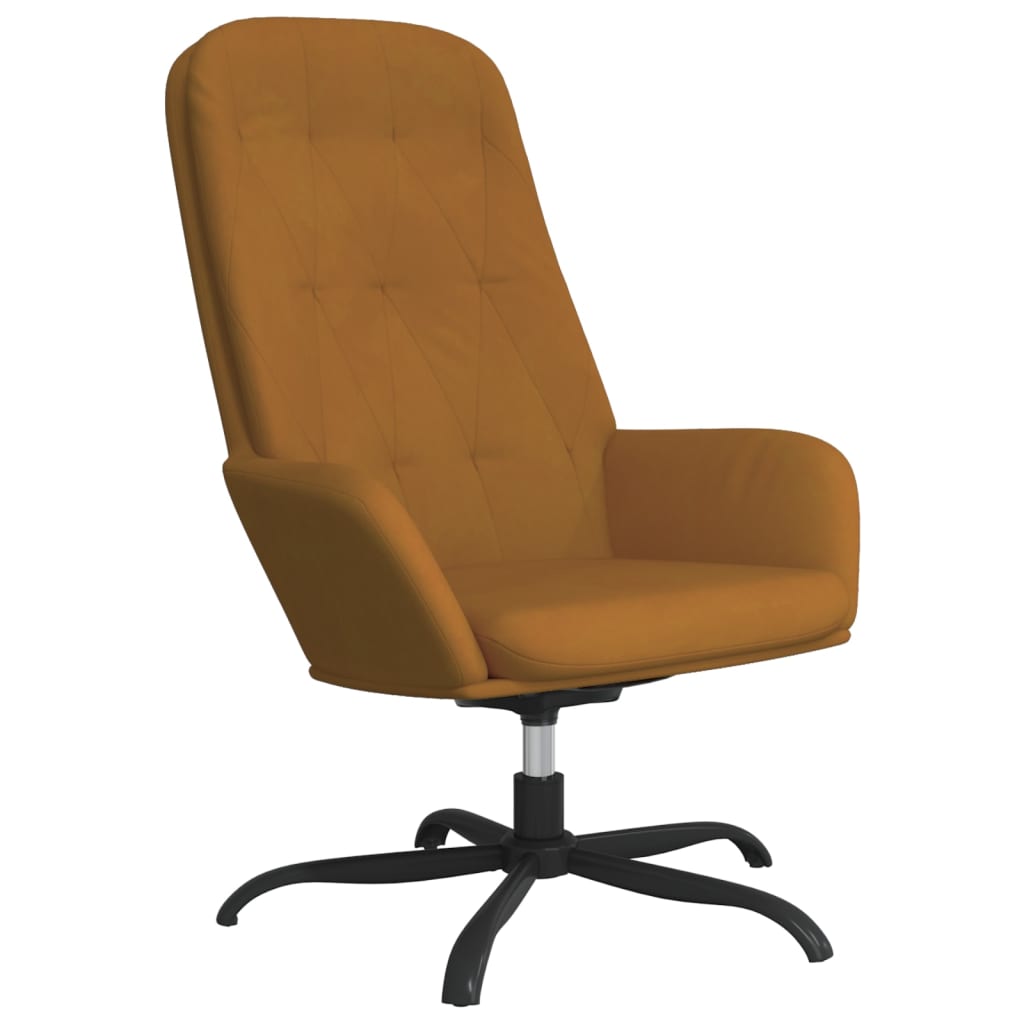 Relaxsessel mit Fußstütze Braun Samt