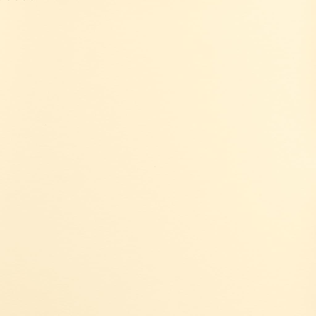 Relaxsessel mit Hocker Creme Kunstleder